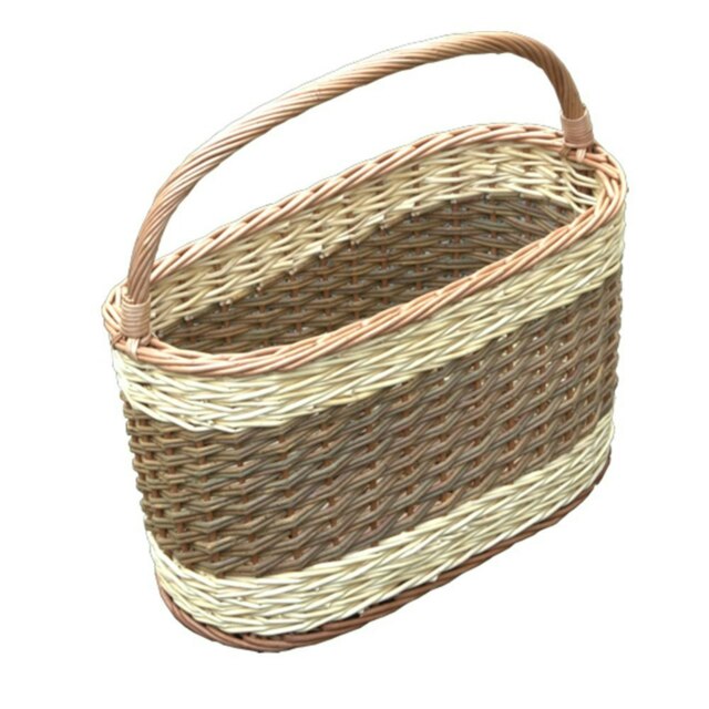 Rackhams Oblong Wicker Shopping Basket