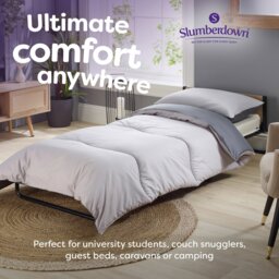 Rackhams Coverless Comfort Duvet - Grey Embossed Waffle - Single - 10.5 - thumbnail 5