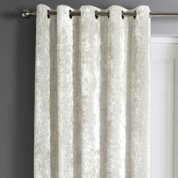 Rackhams Crushed Velvet Eyelet Door Curtain - 117cm x 213cm - Navy - thumbnail 5