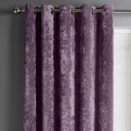 Rackhams Crushed Velvet Eyelet Door Curtain - 117cm x 213cm - Navy - thumbnail 3