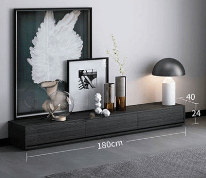 Rackhams Agnes TV Stand, Black Oak - TV Stand A (180cm) - image 1