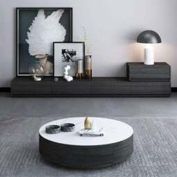 Rackhams Agnes TV Stand, Black Oak - TV Stand A (180cm) - thumbnail 6