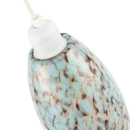 Rackhams Modern Duck Egg Marble Speckle Effect Glass Cylindrical Pendant Shade - thumbnail 3
