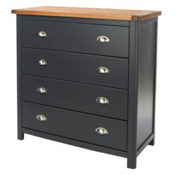 Rackhams Dunkeld 4-Drawer Chest of Drawers - midnight blue