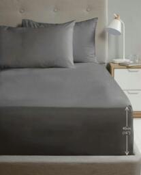 Rackhams Percale Pillowcase Pair - Blue - thumbnail 3