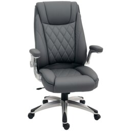 Rackhams High Back Executive Office Chair Home Swivel Dark Grey - Grey - thumbnail 3