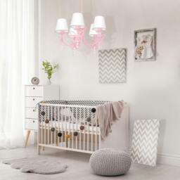 Rackhams Charlotte Pink Ceiling Lamp Hand Made Chandelier With Butterflies - thumbnail 2