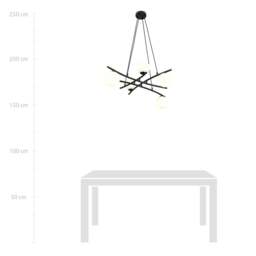 Rackhams ESSA Pendant lamp 5 x E14 Black with White Shade - thumbnail 5