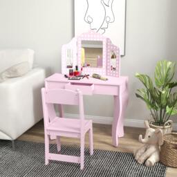 Rackhams Kids Dressing Table Set Make up w/ Stool, Drawer, for Playroom