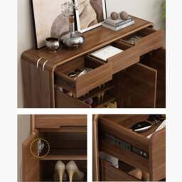Rackhams Dale Shoe Storage, Shoe Cabinet - 140cm - thumbnail 4