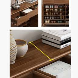 Rackhams Dale Shoe Storage, Shoe Cabinet - 140cm - thumbnail 3