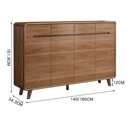 Rackhams Dale Shoe Storage, Shoe Cabinet - 140cm - thumbnail 6