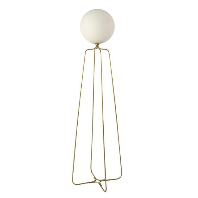 Rackhams Floor Lamp Golden Steel and White Glass 8047 - image 1