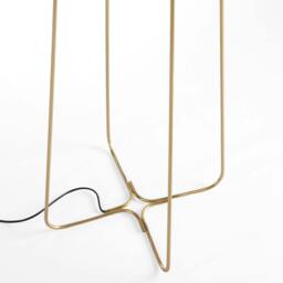 Rackhams Floor Lamp Golden Steel and White Glass 8047 - thumbnail 5