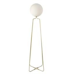 Rackhams Floor Lamp Golden Steel and White Glass 8047 - thumbnail 2