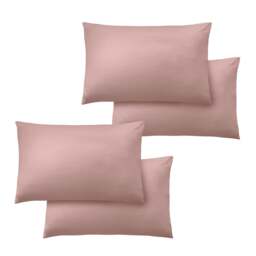 Rackhams So Soft Non-Iron Standard Pack of 4 Pillowcases Blush Pink - Blush Pink - Standard - thumbnail 3