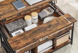 Rackhams Lift Top Coffee Table Extendable with Compartment - thumbnail 3