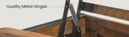 Rackhams Lift Top Coffee Table Extendable with Compartment - thumbnail 4