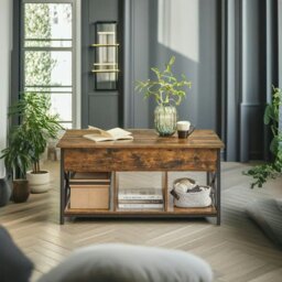 Rackhams Lift Top Coffee Table Extendable with Compartment - thumbnail 6