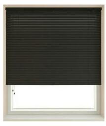 Rackhams Black 25mm Slat PVC Venetian Blind (152cm Drop) - 45cm - thumbnail 1