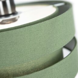 Rackhams Contemporary Olive Green Linen Fabric Triple Tier Ceiling Pendant Light Shade - thumbnail 4