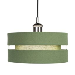 Rackhams Contemporary Olive Green Linen Fabric Triple Tier Ceiling Pendant Light Shade - thumbnail 2