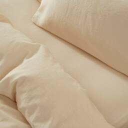 Rackhams Touch of Linen Fitted Sheet - Single - Honeydew - thumbnail 4