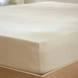 Rackhams Touch of Linen Fitted Sheet - Single - Honeydew - thumbnail 5