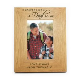 Rackhams Personalised You're Like a Dad to Me 6x4 Oak Finish Photo Frame - thumbnail 4