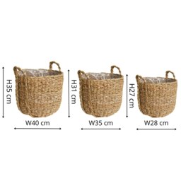 Rackhams Tenno Natural Basket Set of 3 - thumbnail 6