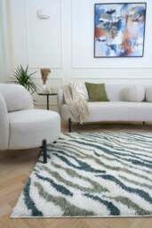 Rackhams Moodi Shaggy Green Nyra Rug - 80X150 cm - thumbnail 2