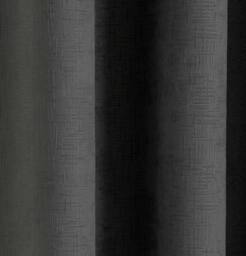 "Rackhams Black Plain Textured Thermal Room Darkening Energy Saving Pair of Curtains For Bedroom & Living Room - 90"" (229cm) Width x 72"" (183cm) Drop" - thumbnail 3