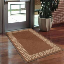 Rackhams Greekey Gel Mat - Brown Beige - 40cm x 60cm (1.3ft x 1.95ft)