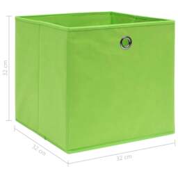 Rackhams Storage Boxes 4 pcs Green 32x32x32 cm Fabric - thumbnail 5