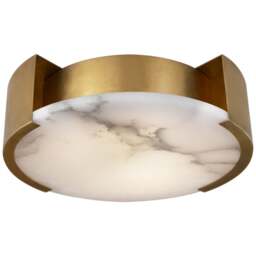 Rackhams Melange Small Flush Mount Ceiling Light - Antique-Burnished-Brass - thumbnail 1