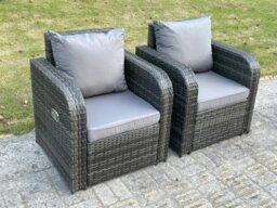 Rackhams PE Rattan Garden Furniture Set Adjustable Chair Sofa Lounge Sofa Set Square Coffee Table - thumbnail 3