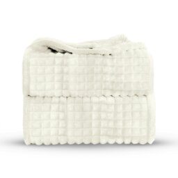 Rackhams Chunky Cord Waffle Plush Heavy Blanket - 150cm x 200cm - Rust - thumbnail 6
