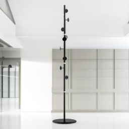 Rackhams Marble Base Adjustable Coat Stand With 8 Hooks Black - thumbnail 2