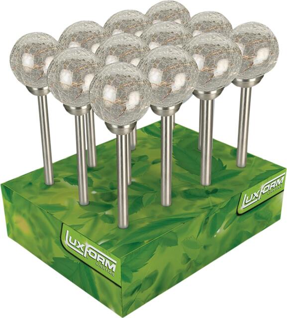 Rackhams Solar Mambo Stainless Steel Spike Light 12pk