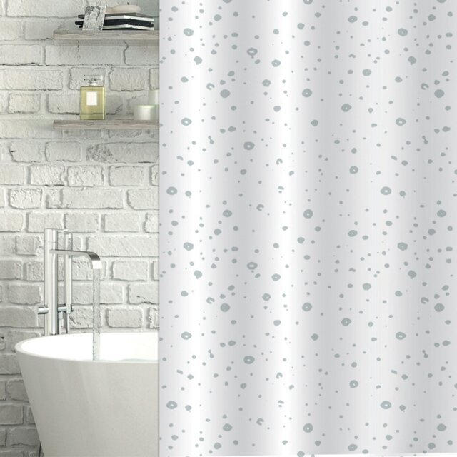 Rackhams Droplets White Shower Curtain - image 1