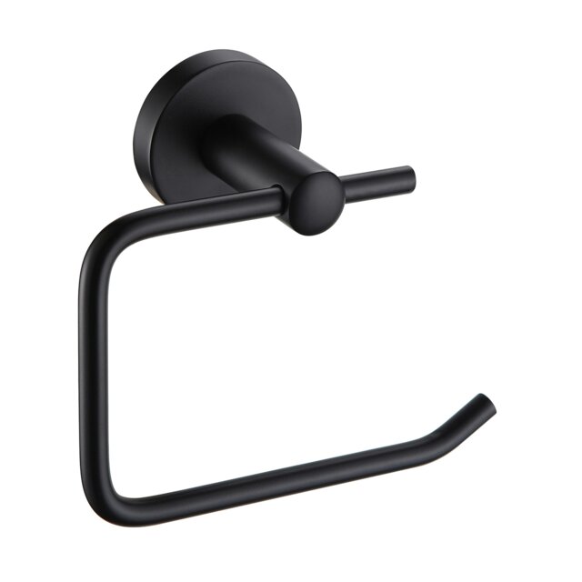 Rackhams Modernity Black Stainless Steel Wall Mounted Toilet Roll Holder - image 1