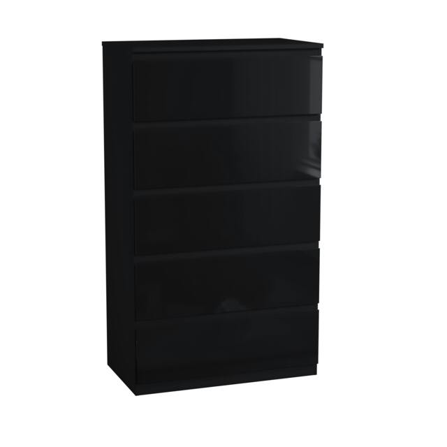 Rackhams Glinton 5 Drawer Chest, Black - Black - image 1