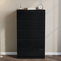 Rackhams Glinton 5 Drawer Chest, Black - Black - thumbnail 4
