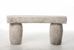 Rackhams Curved Stone Garden Bench Seat Fine Detailed 45 cm Tall 130 kg - thumbnail 4