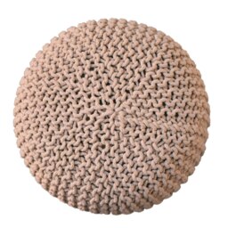 Rackhams Keeva Beige Round Footstool - thumbnail 5