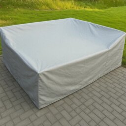 Rackhams Black High Density PVC Rattan Furniture Rain Cover - Custom-Sized For Your Set - thumbnail 3