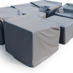 Rackhams Black High Density PVC Rattan Furniture Rain Cover - Custom-Sized For Your Set - thumbnail 5