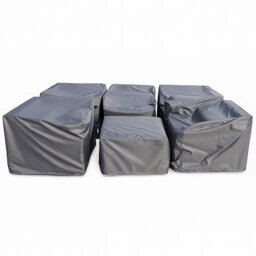 Rackhams Black High Density PVC Rattan Furniture Rain Cover - Custom-Sized For Your Set - thumbnail 4