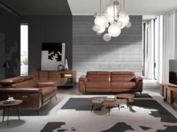 Rackhams Walnut and Black Steel Sideboard With Interior Lighting 3218 - thumbnail 4