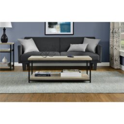 Rackhams Elmwood coffee table in distressed grey oak - Grey - thumbnail 3